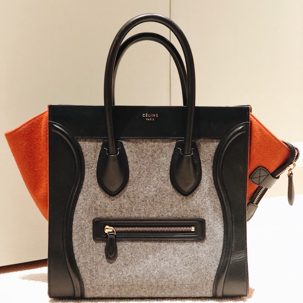 Celine Tricolor Mini Luggage Tote - Picture 1 of 7